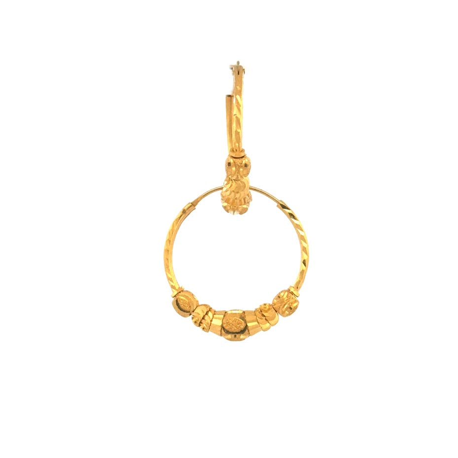 22K Gold Earrings 4.26g