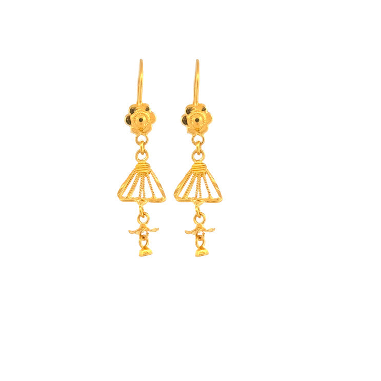 22K Gold Earrings 3.48g