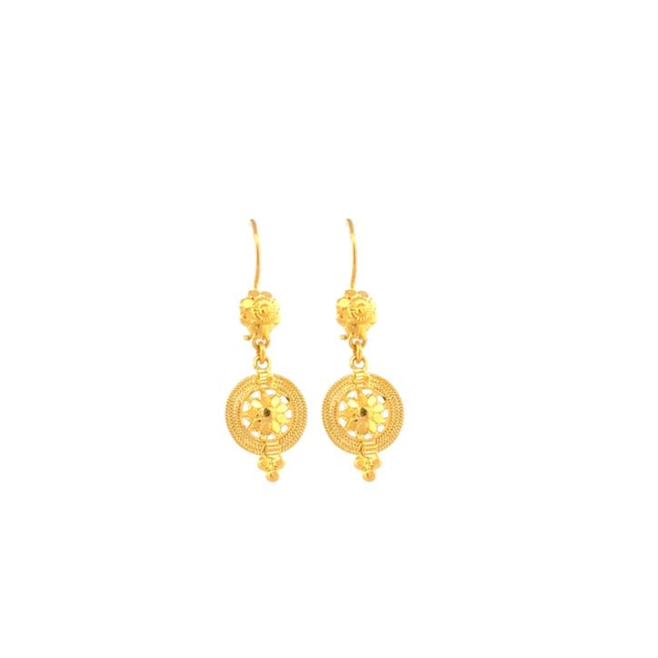 22K Gold Earrings 3.62g
