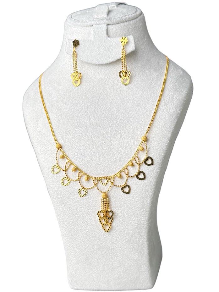 22K Gold Necklace  & Earrings 12.22g