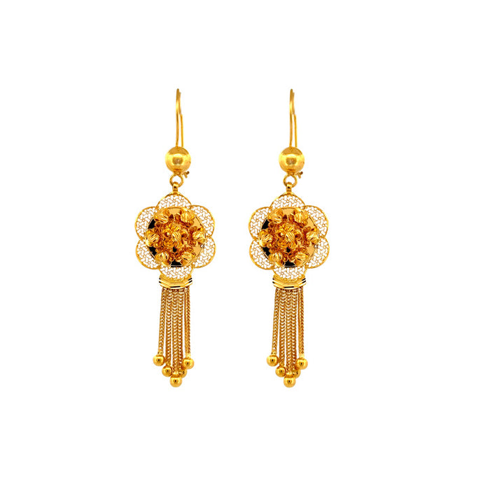 22K Gold Earrings 7.41g