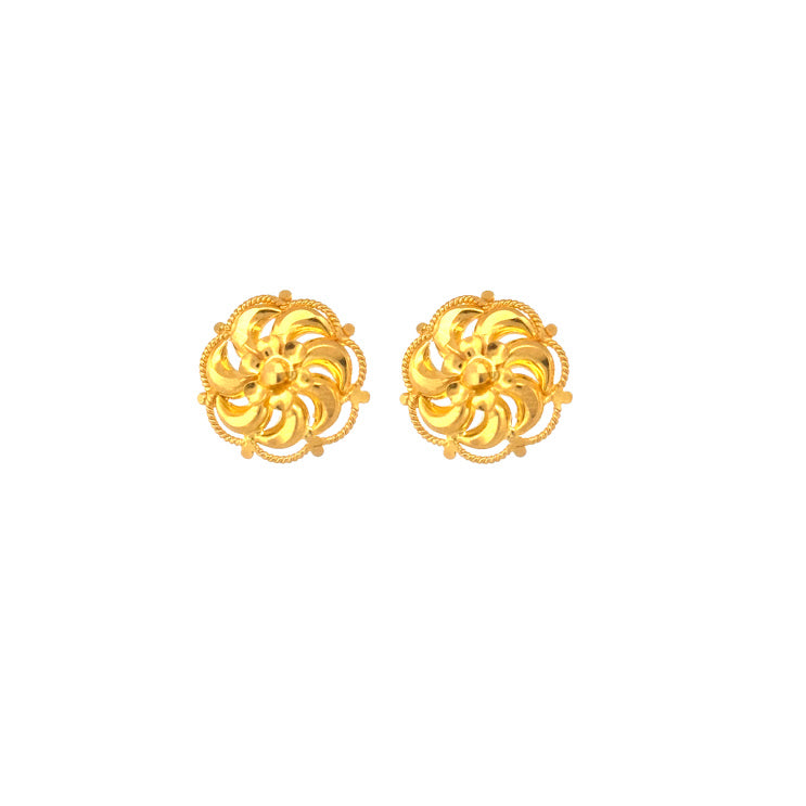 22K Gold Earrings 3.54g