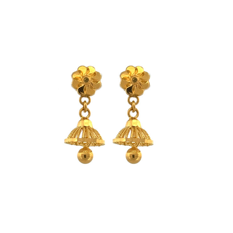 22K Gold Earrings 3.28g