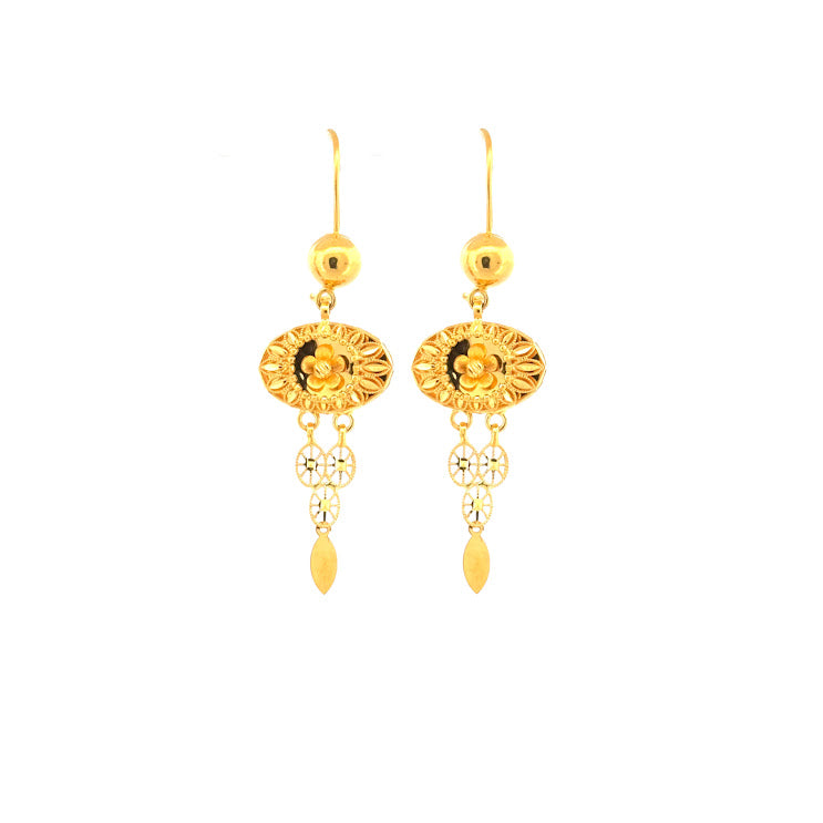 22K Gold Earrings 7.28g