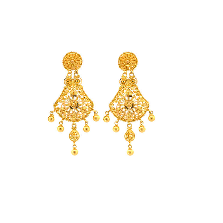 22K Gold Earrings 12.34g