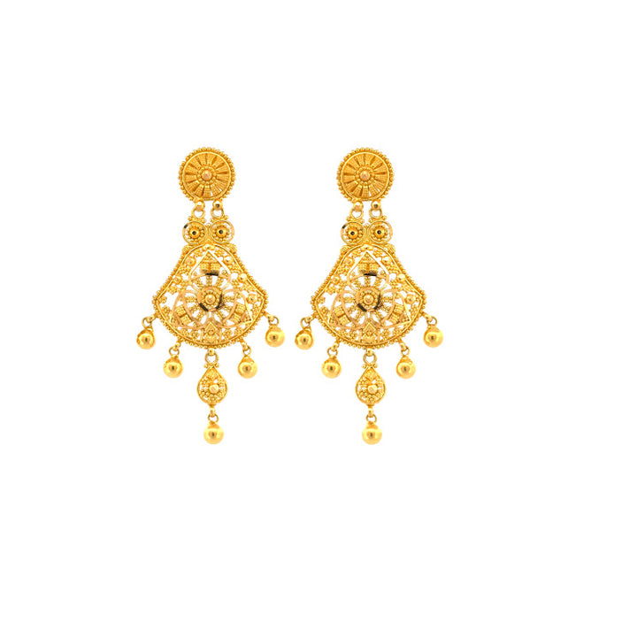 22K Gold Earrings 12.34g