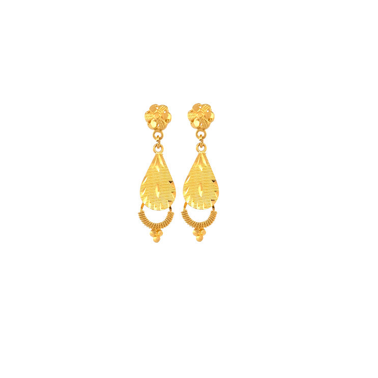 22K Gold Earrings 3.88g