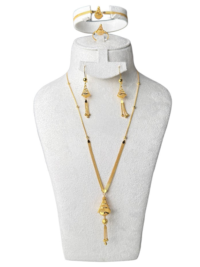 22K Gold Necklace & Ring & Earrings & bracelet 15.98g