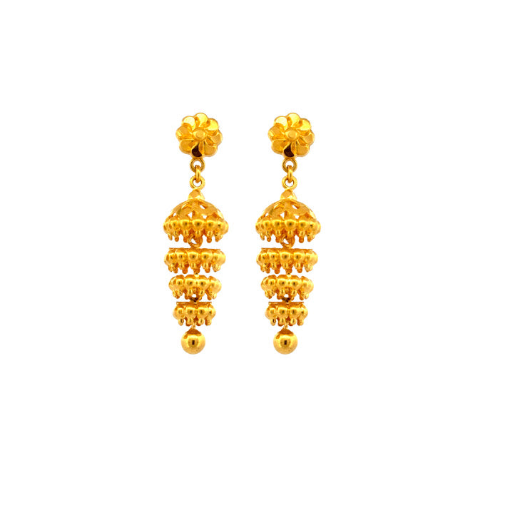 22K Gold Earrings 7.13g