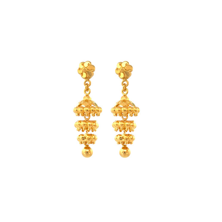 22K Gold Earrings 5.46g