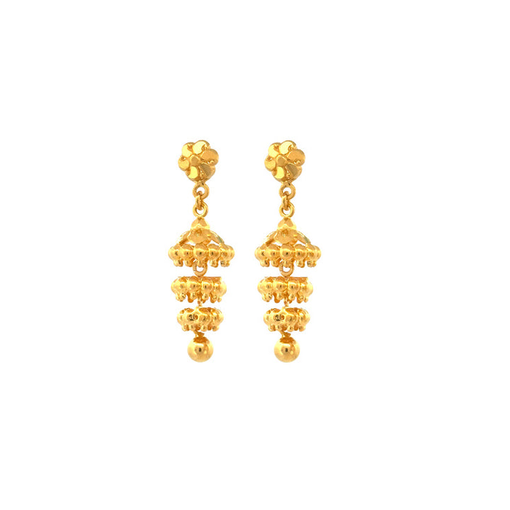 22K Gold Earrings 5.46g