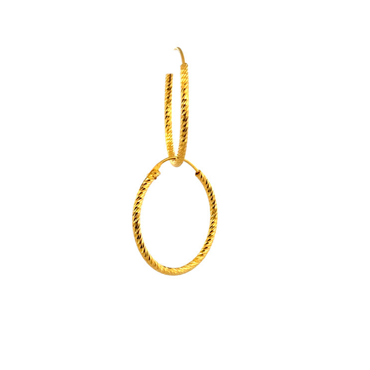 22K Gold Earrings 2.81g