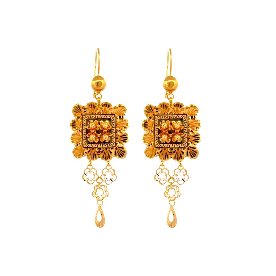 22K Gold Earrings 13.32g