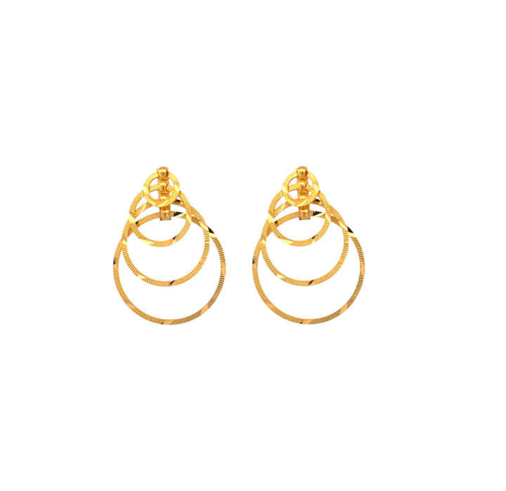 22K Gold Earrings 5.36g